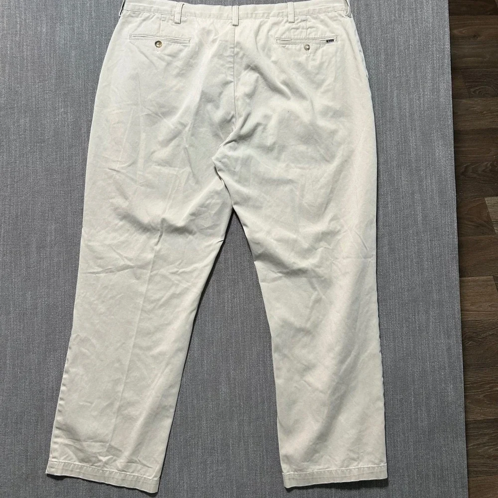 Polo Ralph Lauren Chino Pants Mens 42x32 Tan Straight Leg Cotton Khakis